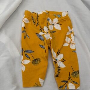 Carter's Mustard Floral Leggings